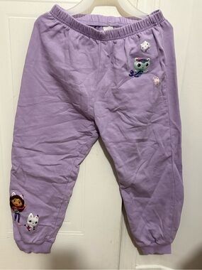 H&M X Gabby Dollhouse Kids Lavender Character Jogger Pants 6-7 years